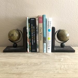 Vintage globe bookends
